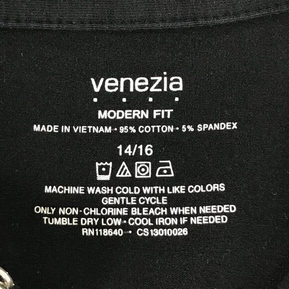 Lane Bryant Venezia Snap-Up Polo Tee Women’s Plus Size 14/16 Black Stretch Knit - Picture 8 of 8